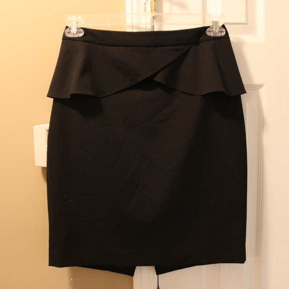 Express Dresses & Skirts - Express black peplum pencil skirt size 6
